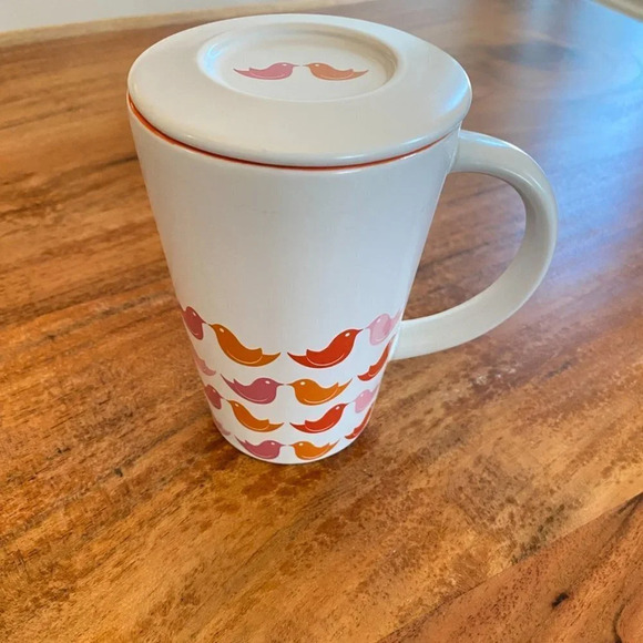 Davids Tea Mug Lovebirds 12 Oz. With Lid The Perfect Tea Mug - Picture 10 of 10